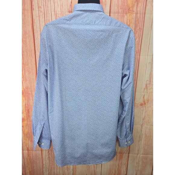 Ralph Lauren Performance Mens Blue Floral Button-Down Shirt Large - Picture 2 of 8